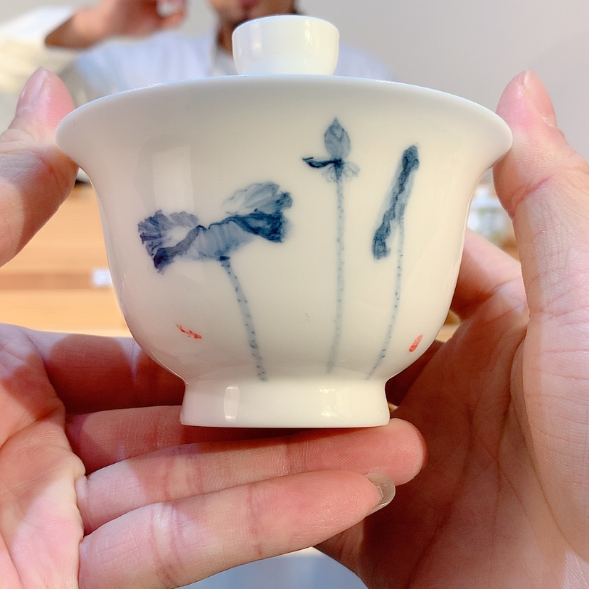 【闪购商品】陶瓷福****茶陶瓷盖碗