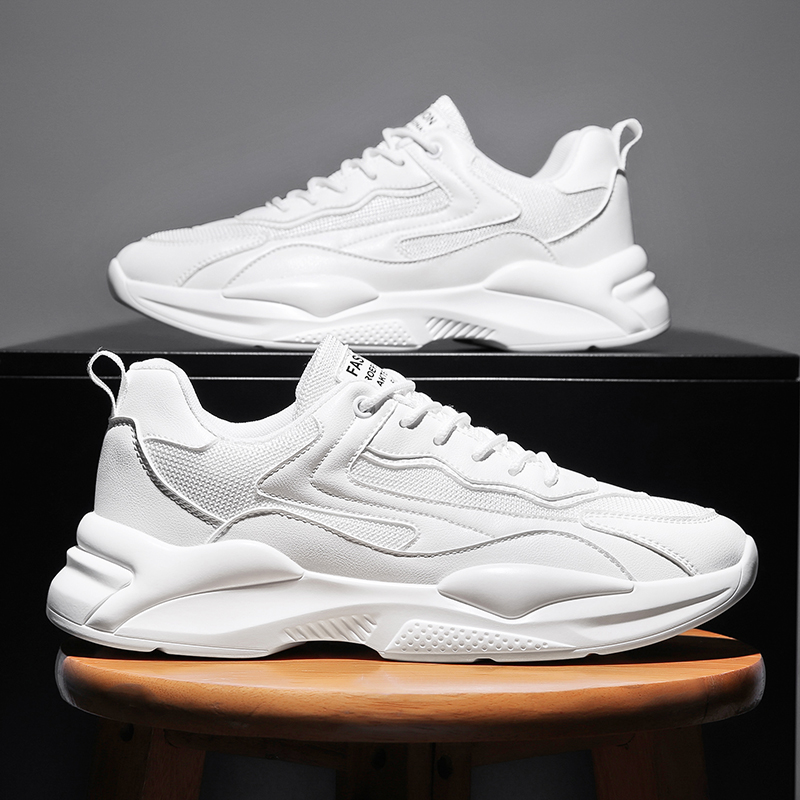 李宁国潮秋季男鞋2023新款冬季潮流网面运动跑步休闲纯白小白男生