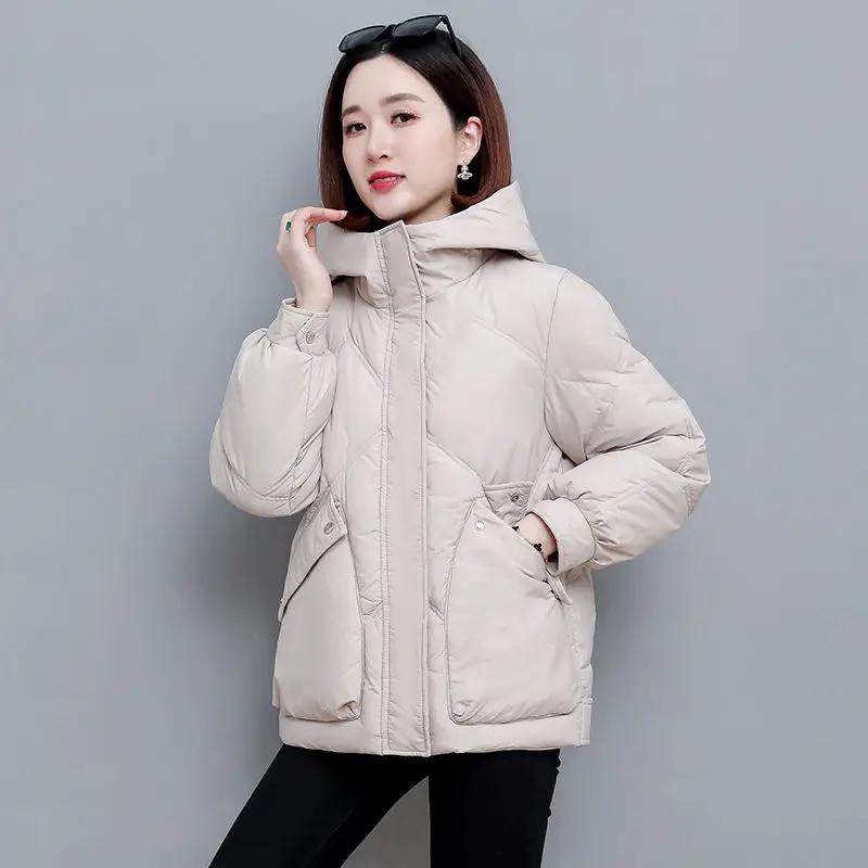 20232023服新款女反季大码韩版宽松显瘦百搭连帽短款外套
