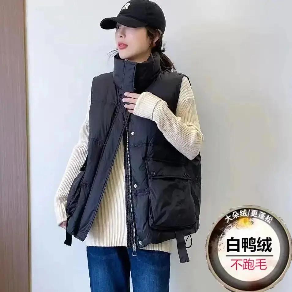 2023绒马甲女外穿短款2023秋冬新款韩版百搭宽松马夹背