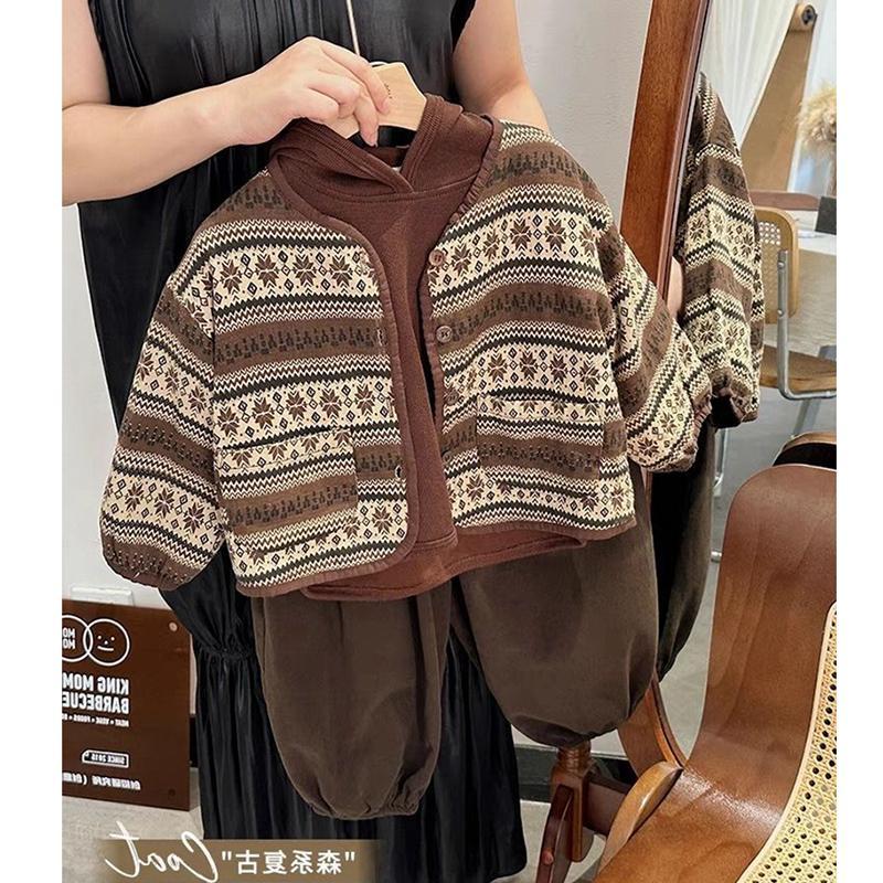 秋冬港风套装春季2024新款痞帅宝宝洋气小少爷外套2岁儿童秋装潮