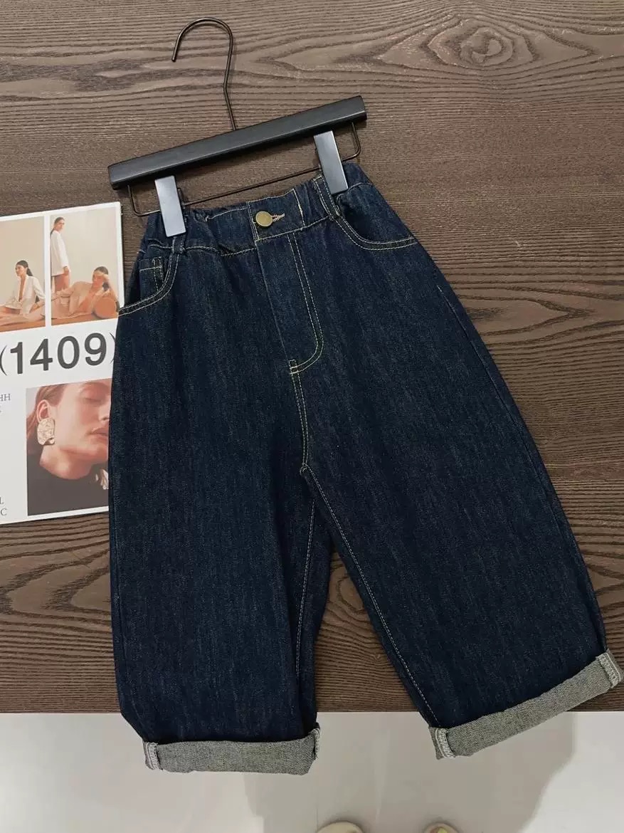 儿童2025秋季新款裤子男童经典直筒休闲舒适牛仔裤