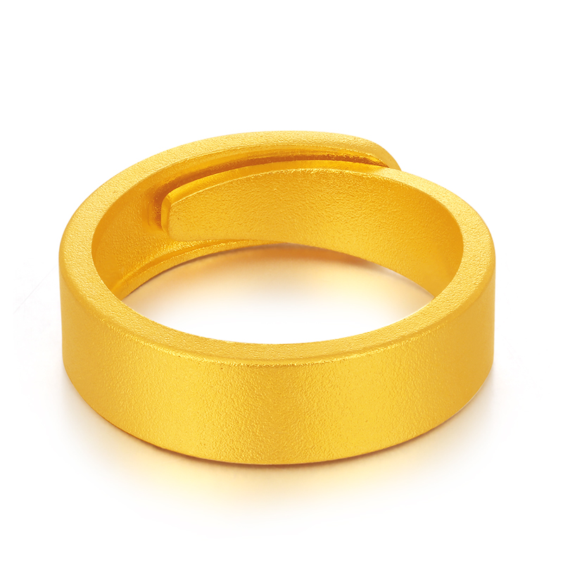 足银戒指 平安无事戒指金*银镀金素圈2024新款生日礼物送男友女友