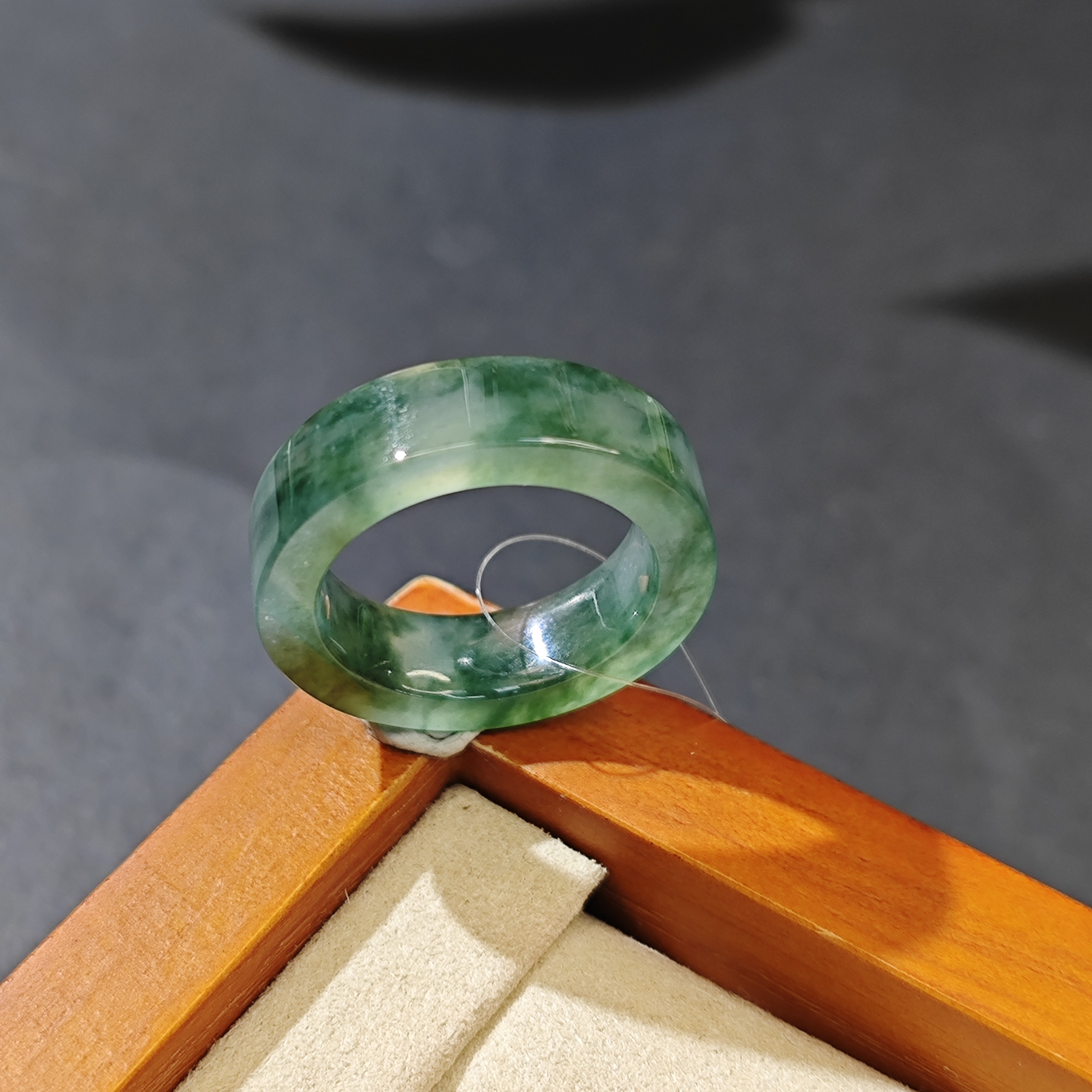 【杨玉环】天然A货翡翠戒指CM72  14号圈口