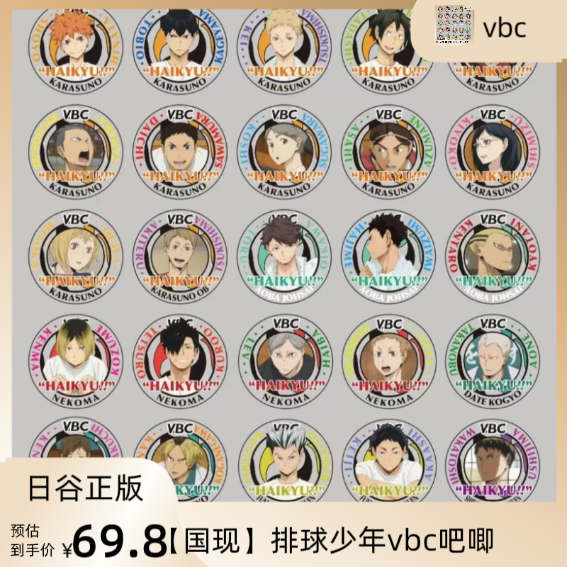 （日谷国现）排球少年vbc亚克力盲盒吧唧徽章