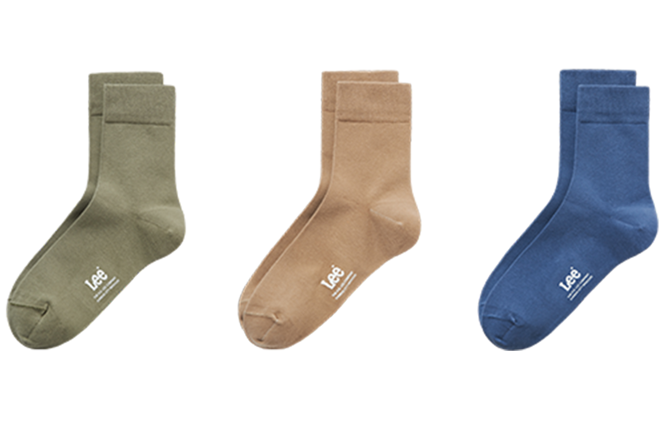 lee纯色吸汗透气中筒袜随机一双