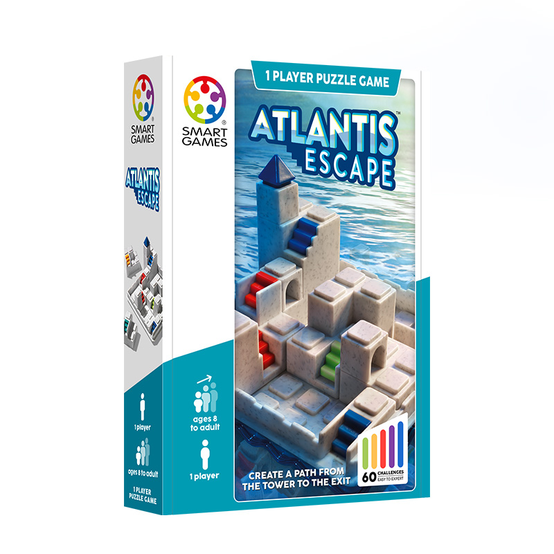 SmartGames爱思极 逃离亚特兰蒂斯8岁+空间思维便携儿童益智桌游