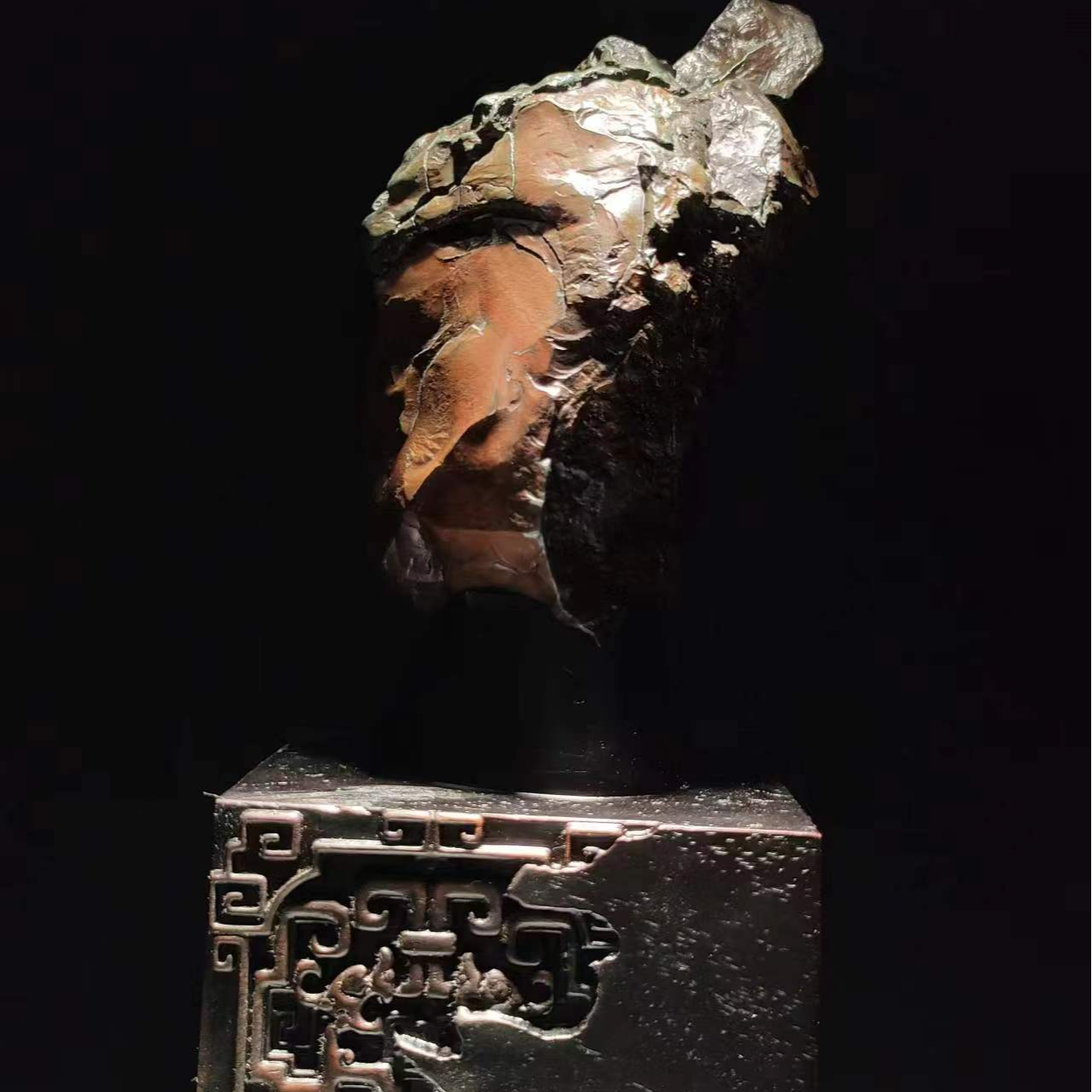  阿拉善 戈壁奇石盆景石 戈壁五彩石 戈壁石摆件