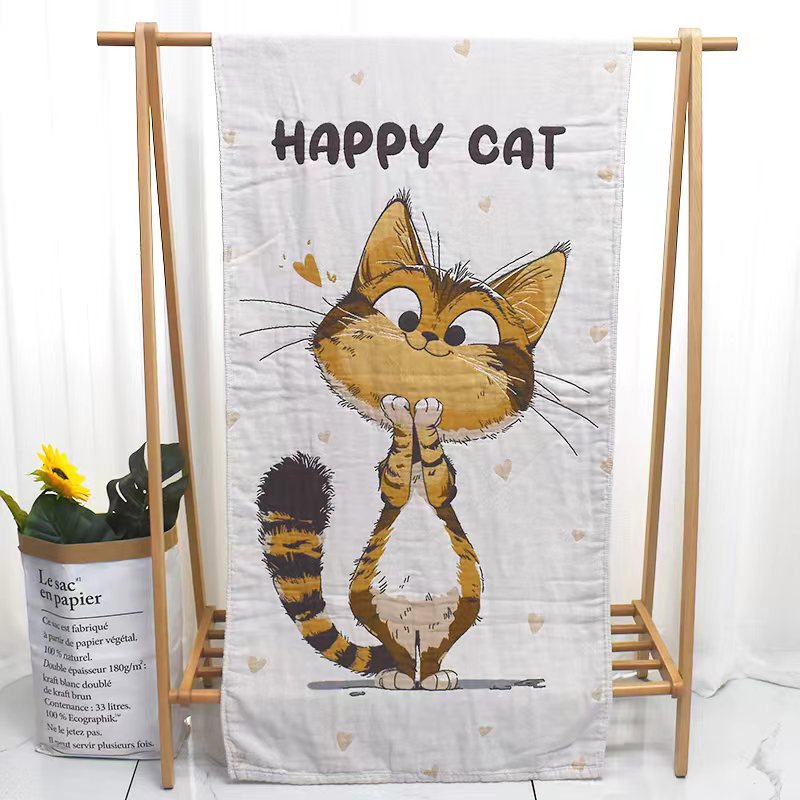 【京かわ会社】多层纱布浴巾80*160cm咪咪