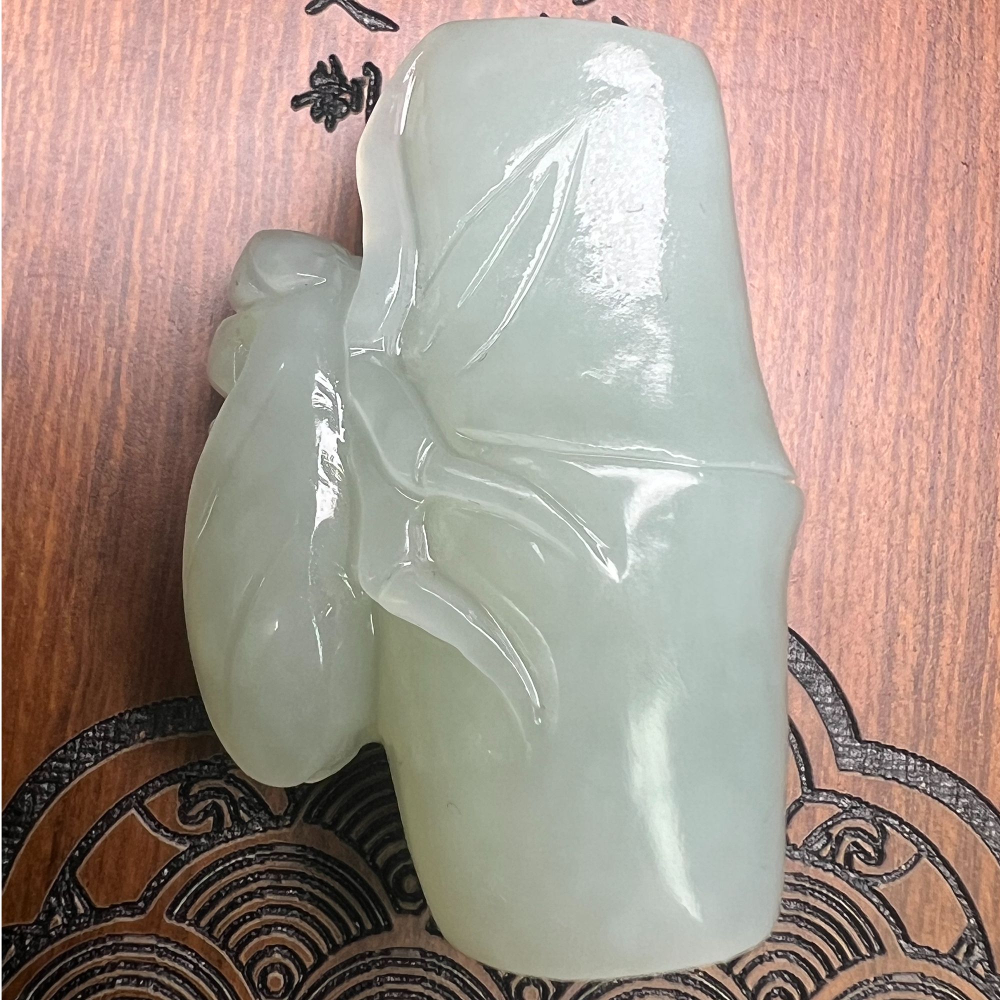 AF124和田玉一鸣惊人节节高吊坠