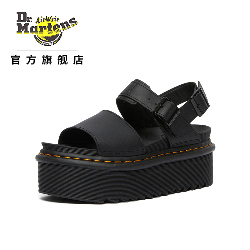 Dr.Martens Voss Quad松糕轻量厚底女款马丁凉鞋马丁博士26725001_鞋靴