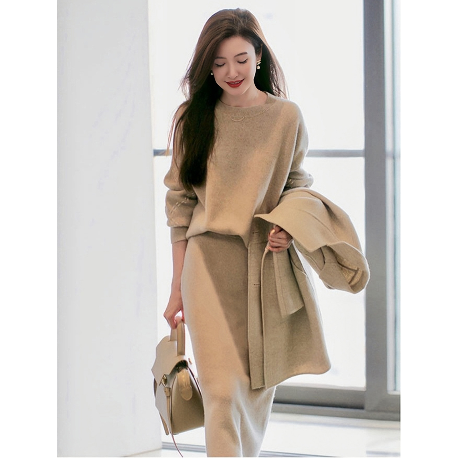 小香风轻奢高级感针织套装裙秋季御姐气质显瘦百搭半身裙两件套女