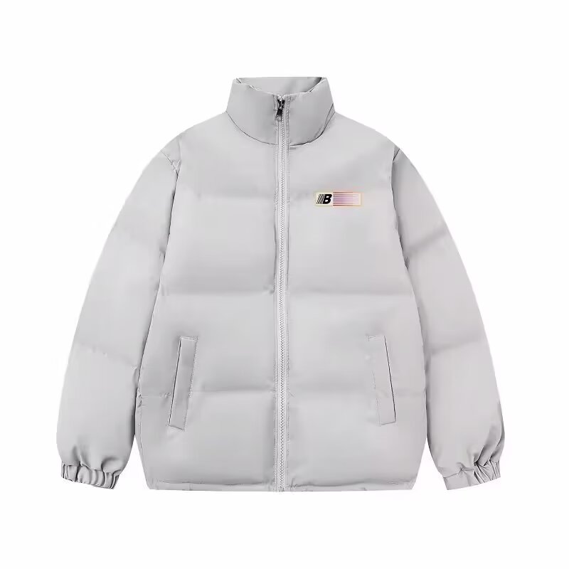 NT美式旗帜印花立领棉衣棉服男女冬季加厚国潮百搭情侣外套面包服