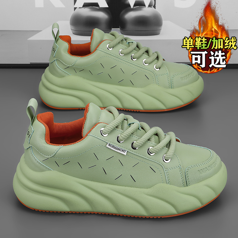 NY老爹鞋2023秋冬季新款男鞋百搭厚底运动鞋时尚休闲板鞋加绒棉鞋