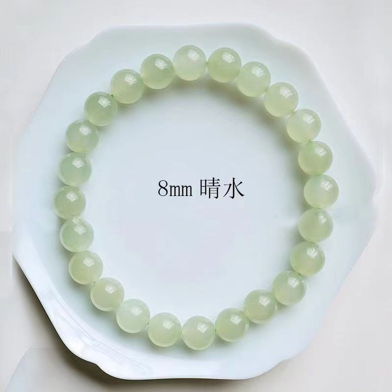 天然和田玉冰晴水温柔百搭手串气质素圈玉手串带证书多样性发货