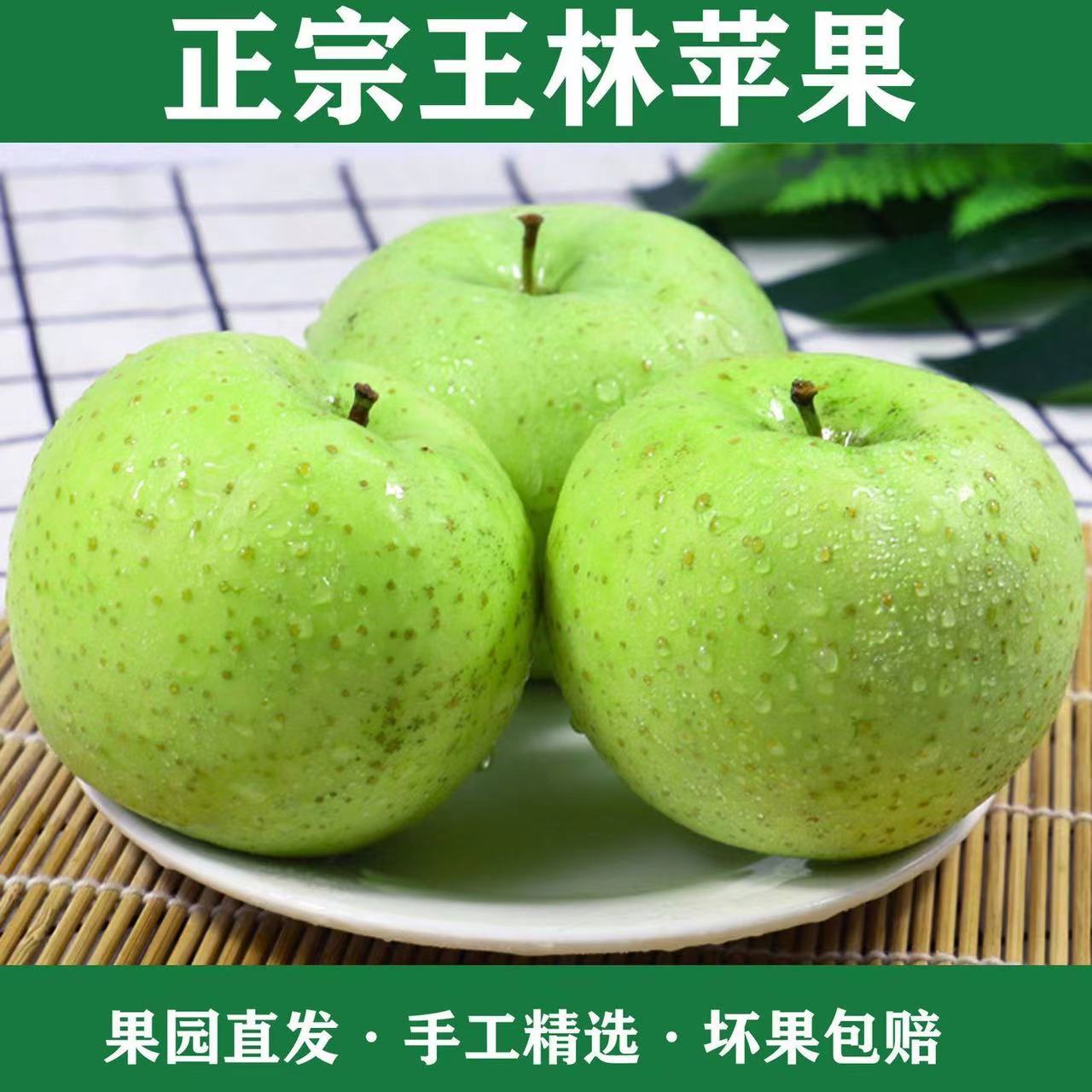 正宗王林青苹果新鲜青皮苹果口感脆甜绿苹果应季3-9斤整箱包邮