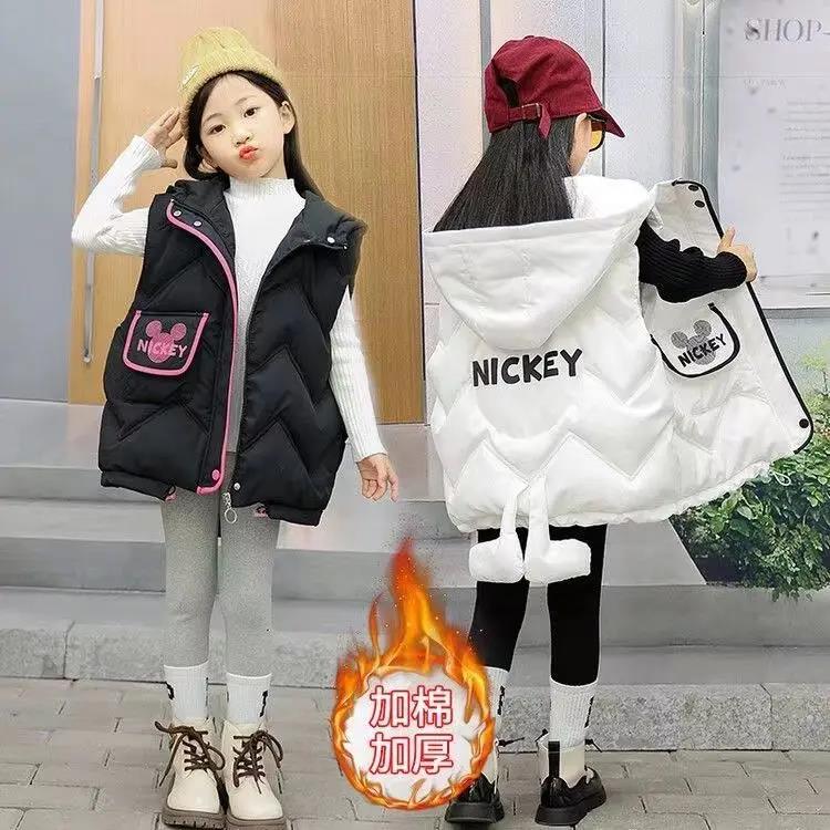 儿童马甲女童冬季外套2023新款中大童女孩棉洋气背心外穿秋冬保暖