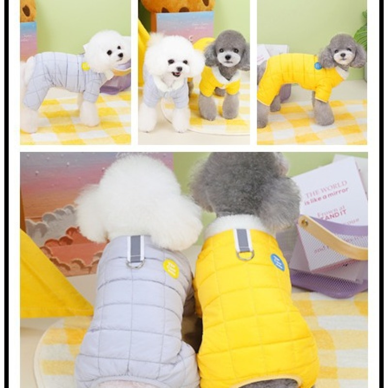 宠物衣服小狗服装秋冬宠物用品泰迪猫咪衣服23大方格四腿棉