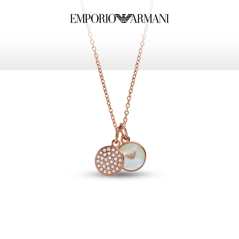 安普里奥阿玛尼项链女高级简约贝母毛衣项链EGS2158221官方正品