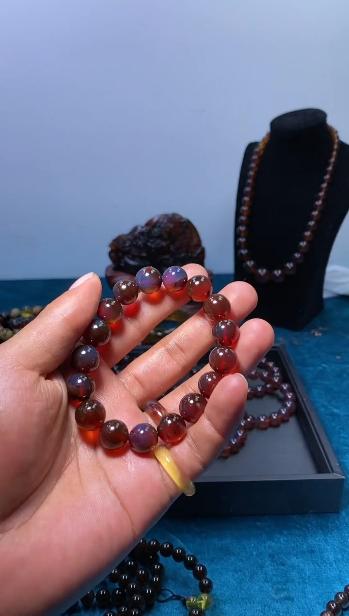 【闪购商品】琥珀颈饰未镶嵌ds1769血珀单12多样性发货拍一发一