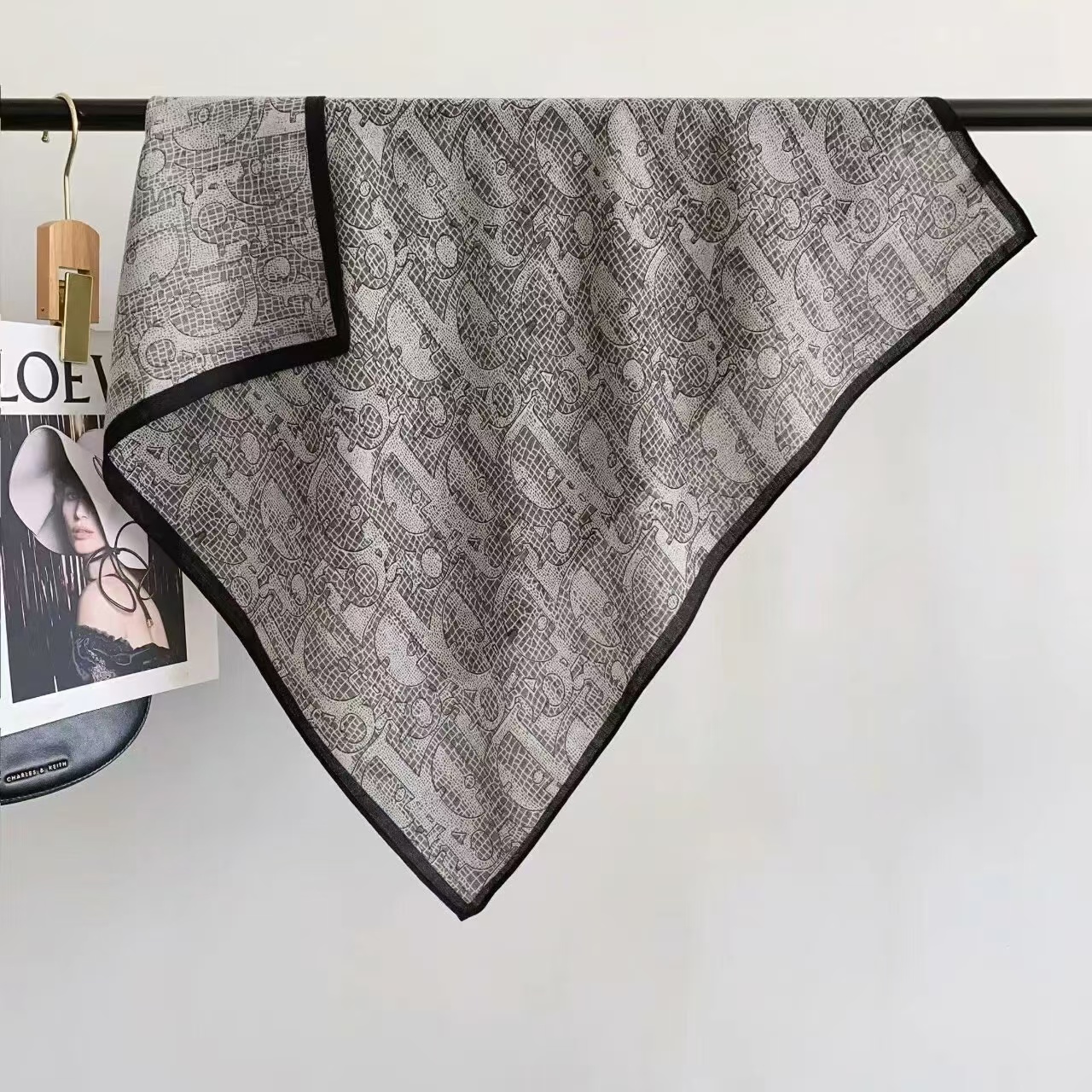 （麻灰符号）新款方巾65*65左右围巾