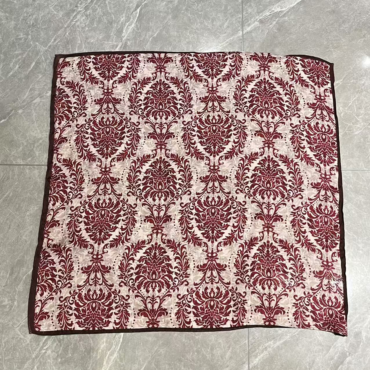 （红花镜）新款方巾65*65左右围巾