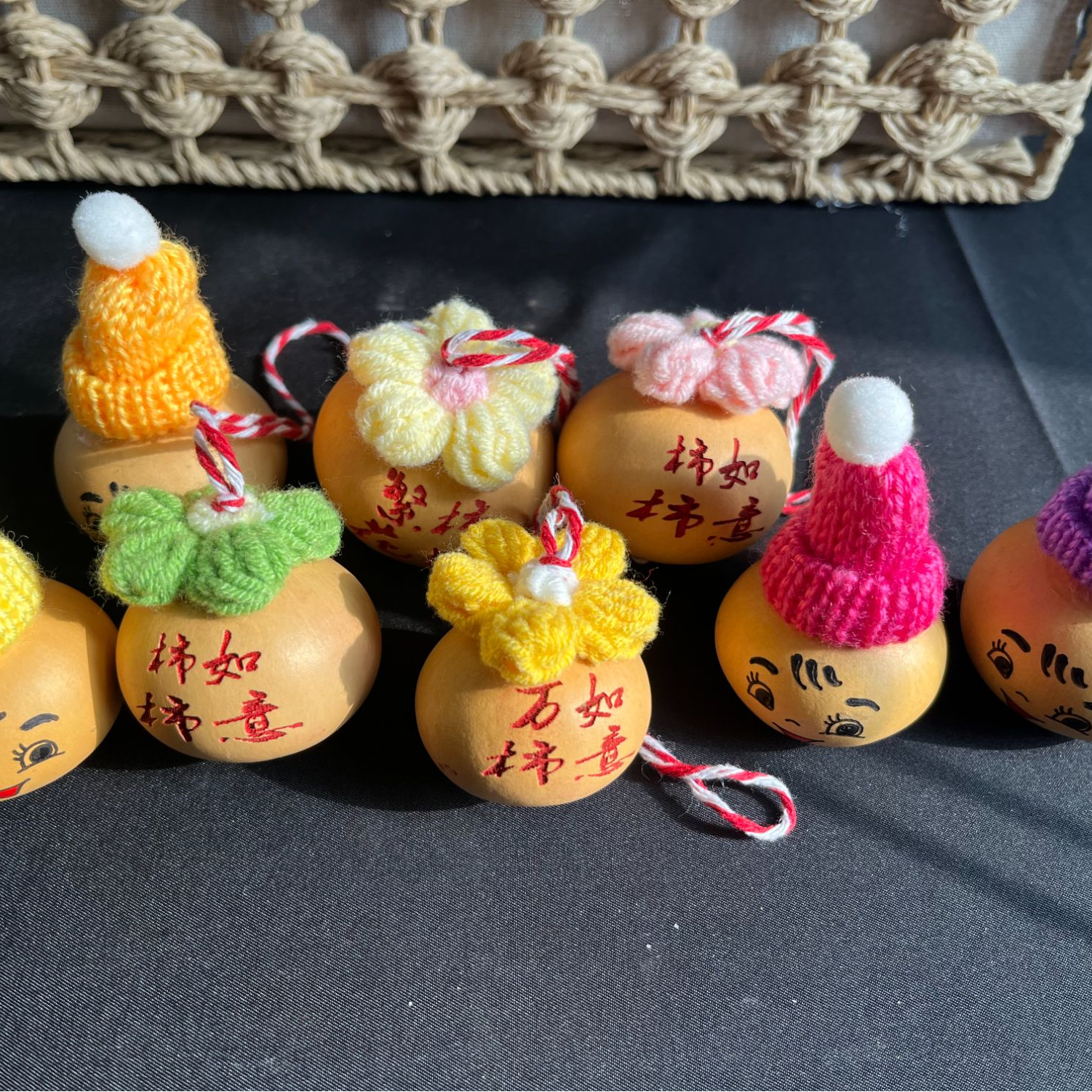 小帽柿柿如意汽车挂件包包挂钥匙挂学生书包挂葫芦挂件