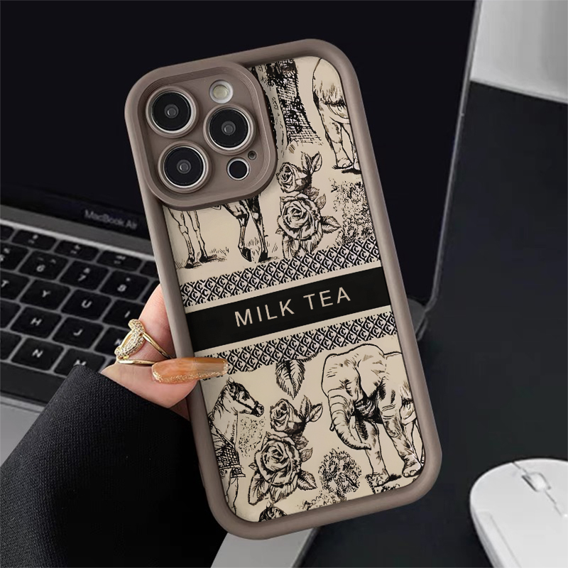 霸王茶姬苹果15promax手机壳iPhone14新13软胶i12/11x卡通7/8plus