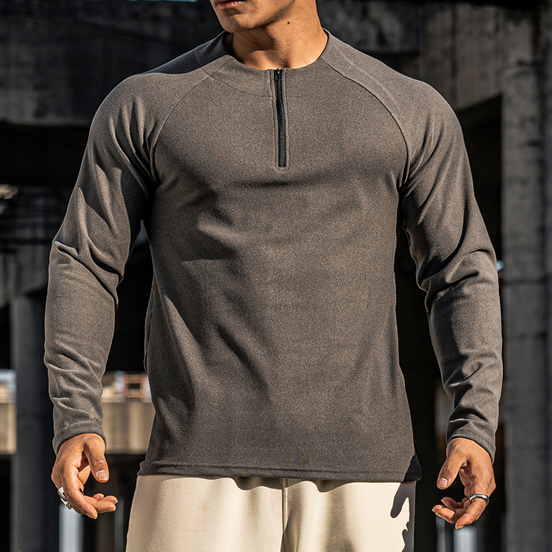 MUSCLEFAITH肌肉信仰秋冬加厚运动长袖男加绒修身健身衣服打底t恤