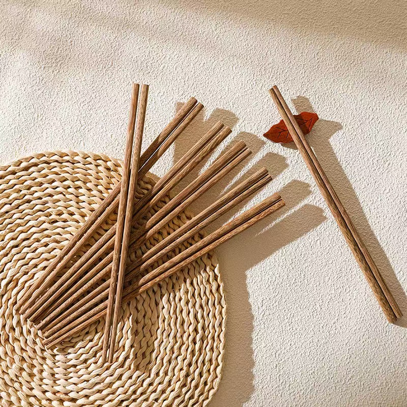 抗菌防霉鸡翅木筷防滑不变形高端筷子木质实木家庭耐高温筷子家用