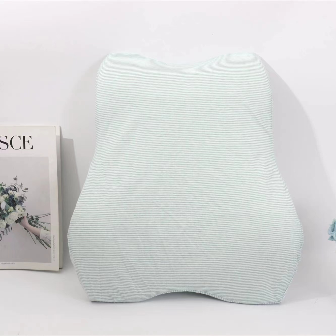 天竺棉记忆棉椅子腰靠办公室舒缓脊椎久坐不疼汽车用柔软舒适轻松