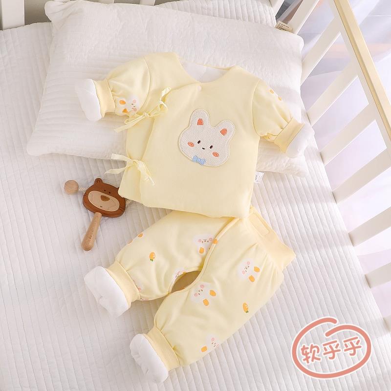 新生婴儿衣服冬季棉袄分体加厚120克棉服刚出生宝宝初生棉衣套装