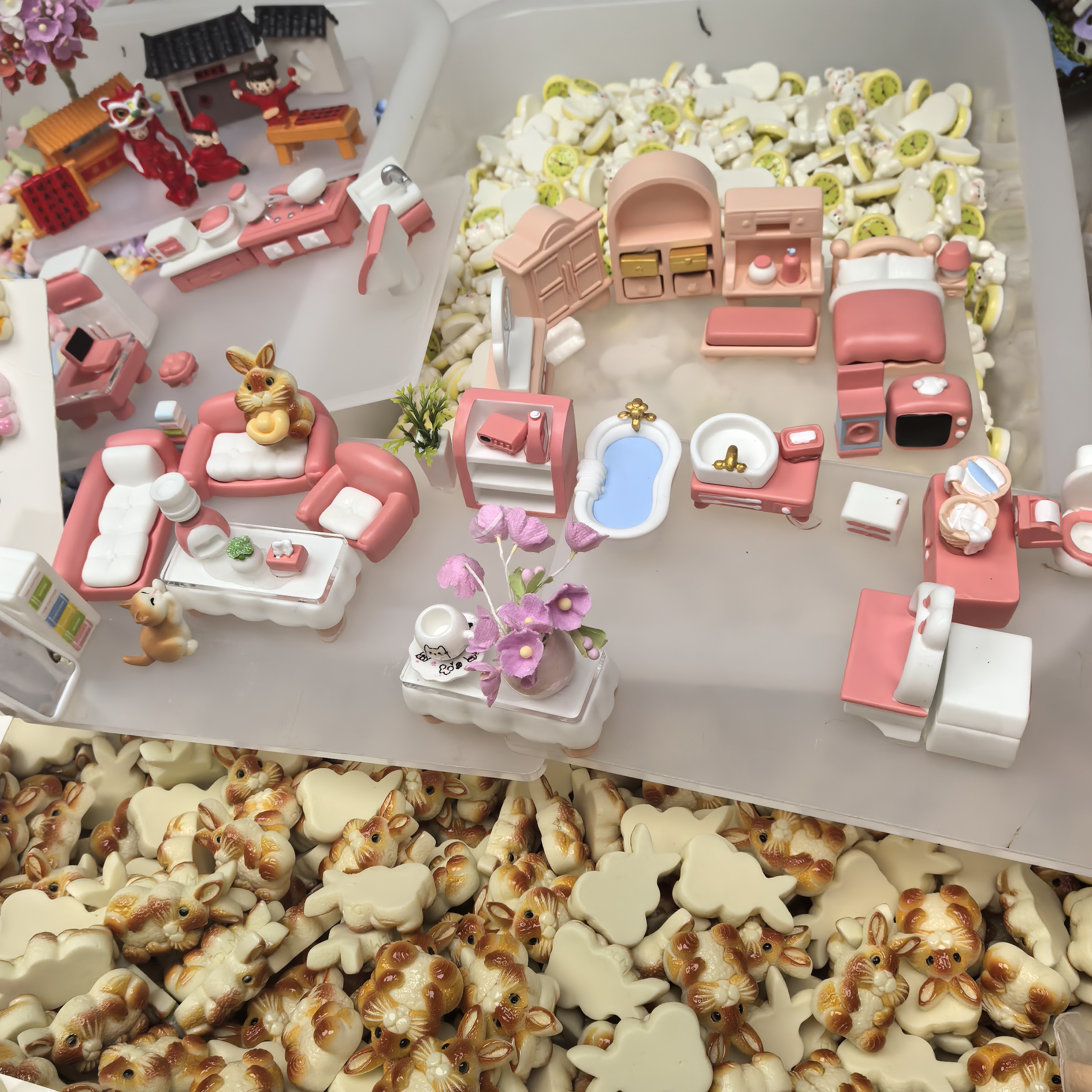 定制卡通树脂配件DIY配件手工制作发夹咕卡diy手机壳材料饰品饰件