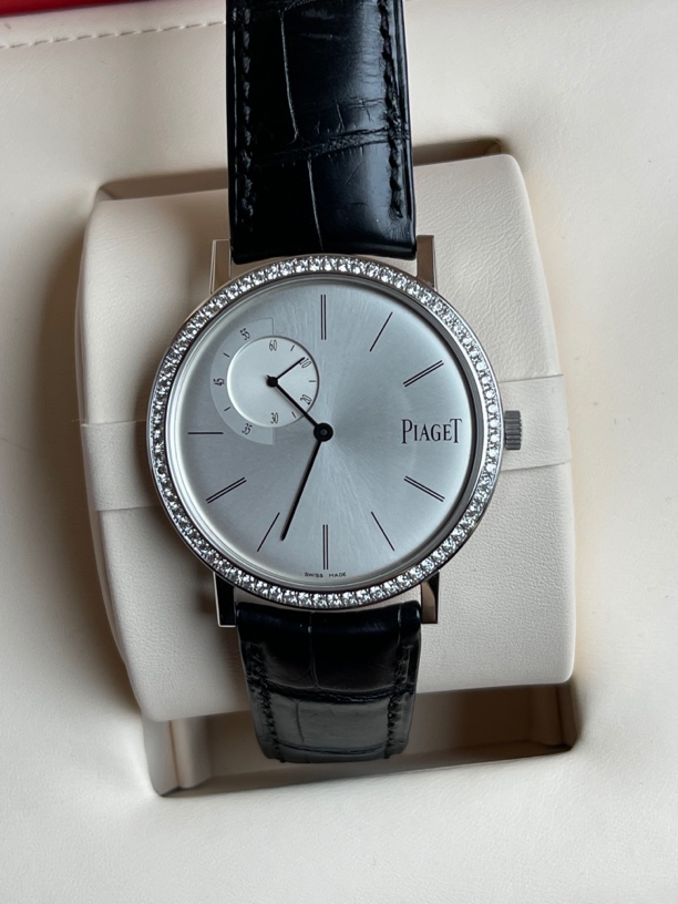 99新 Piaget/伯爵 伯爵40表径 全套 原钻 手卷机芯 白金 216000