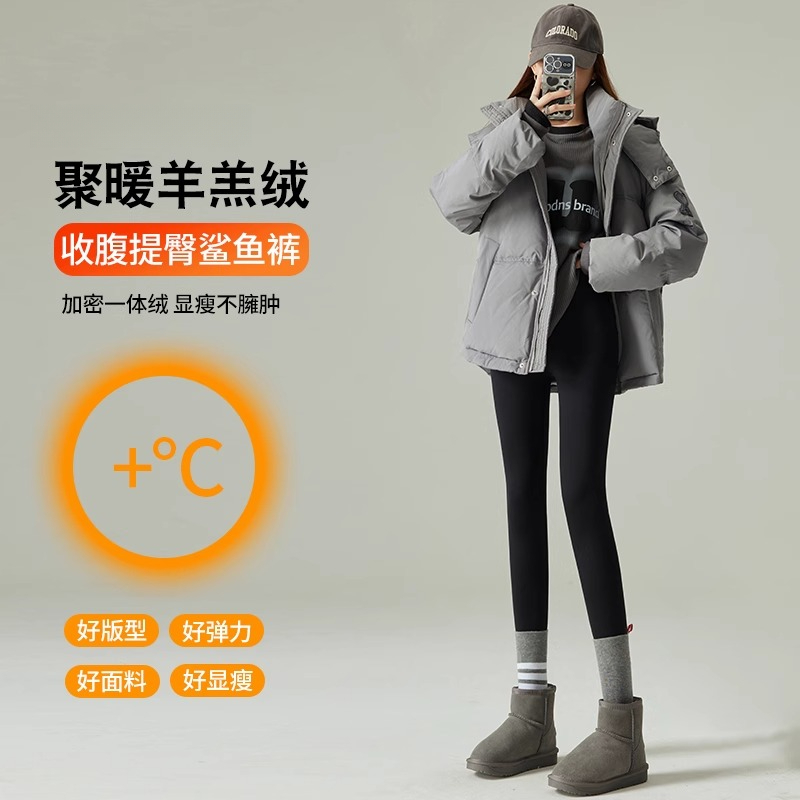 冬季孕妇裤秋冬加厚孕妇鲨鱼裤怀孕妇打底裤秋天冬款孕妇装羊羔绒