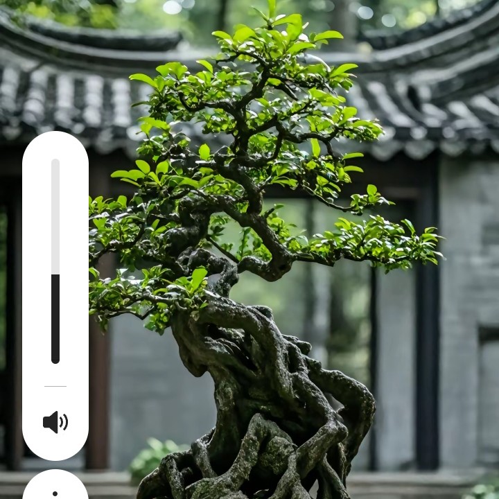 太行崖荆杂木盆景附石造景老树桩小叶榔榆植物