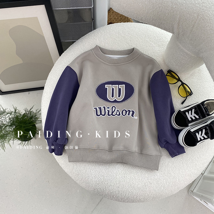 【迪哥】秋装儿童韩版宽松休闲时尚拼接潮流卫衣HCM2044-CCCC