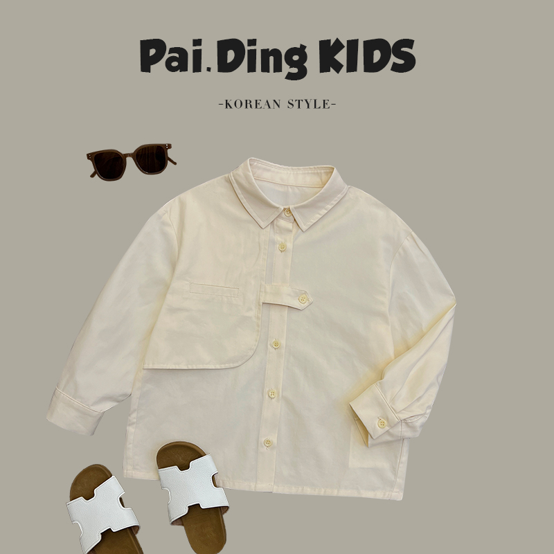 【小首尔】现货-qc8春秋款儿童时尚潮流休闲日常百搭衬衫SJ2417