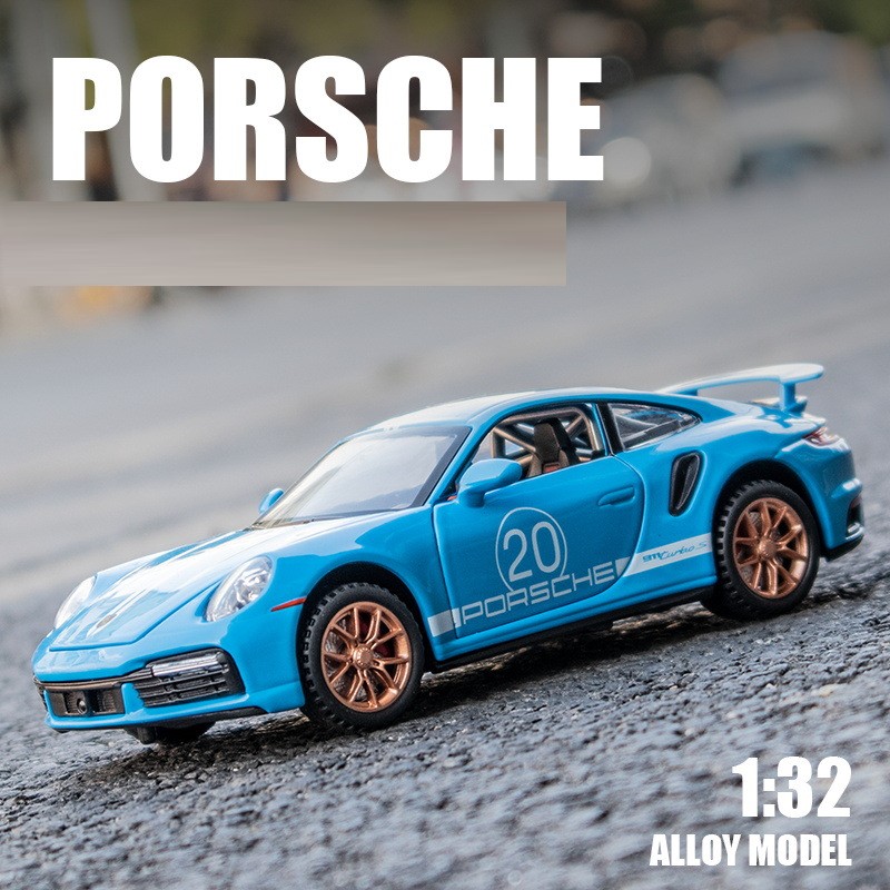 911TURBOS合金车模型仿真汽车模型玩具车1:32精致收藏摆件
