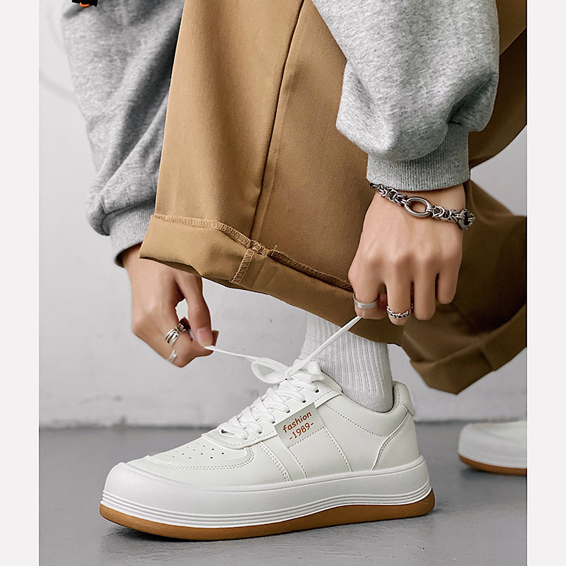 回力瑞男士白色百搭潮鞋厚底ins低帮韩版鞋子秋季休闲鞋