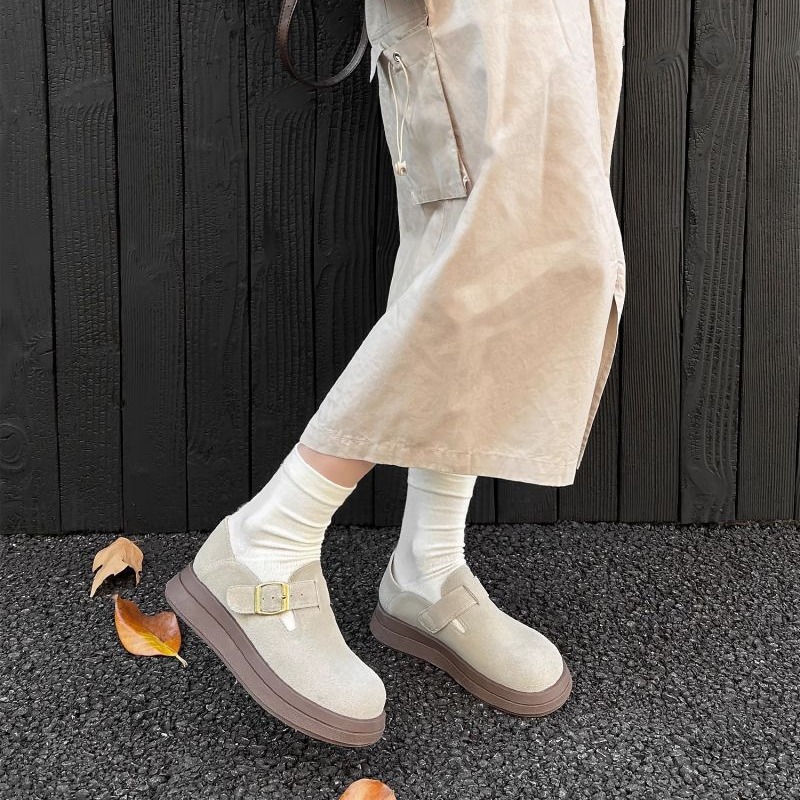 回力瑞勃肯鞋加绒棉鞋女冬丑萌鞋平底2023年新款复古森系保暖软皮