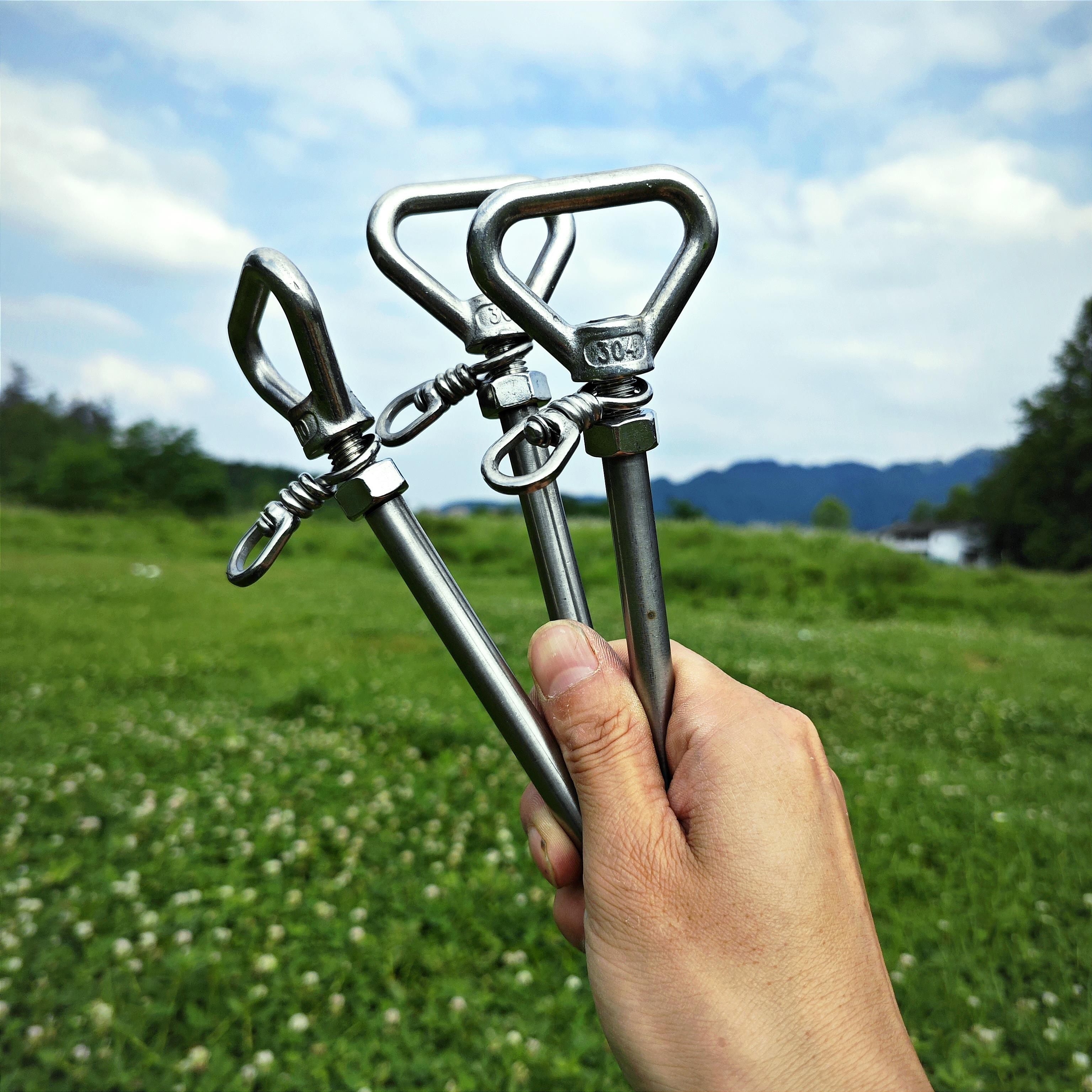 地桩304不锈钢宠物地插万向世外桃园33x10地钉七彩鸡