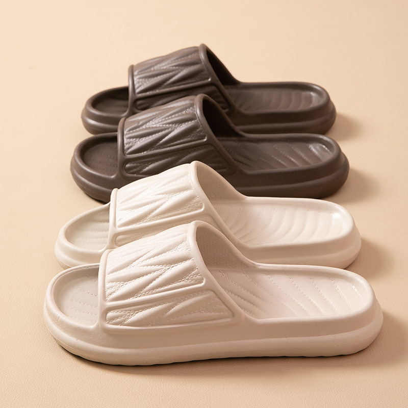 夏季防滑拖鞋室内家具软底家用静音洗澡加厚菱形竹叶款凉拖鞋女款