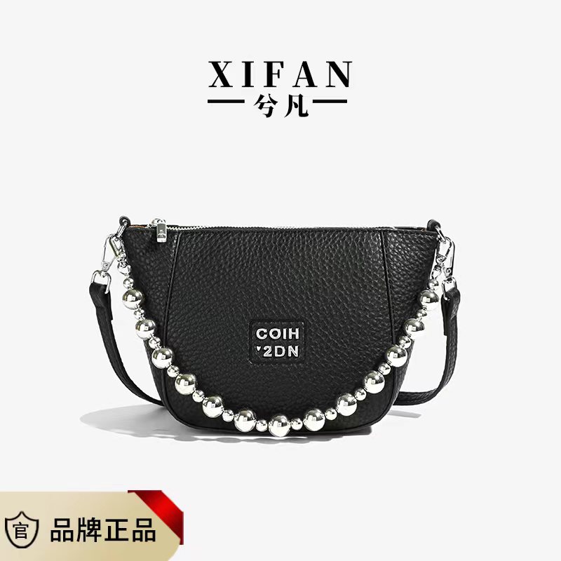 新款轻奢百搭高级感气质时尚斜挎女士包18025黑