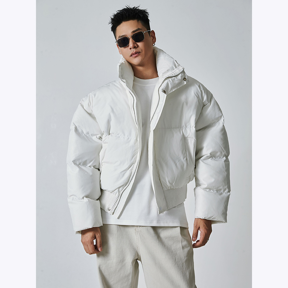 宋春江同款 冬季宽松保暖简约纯色棉衣韩版短款个性面包服外套