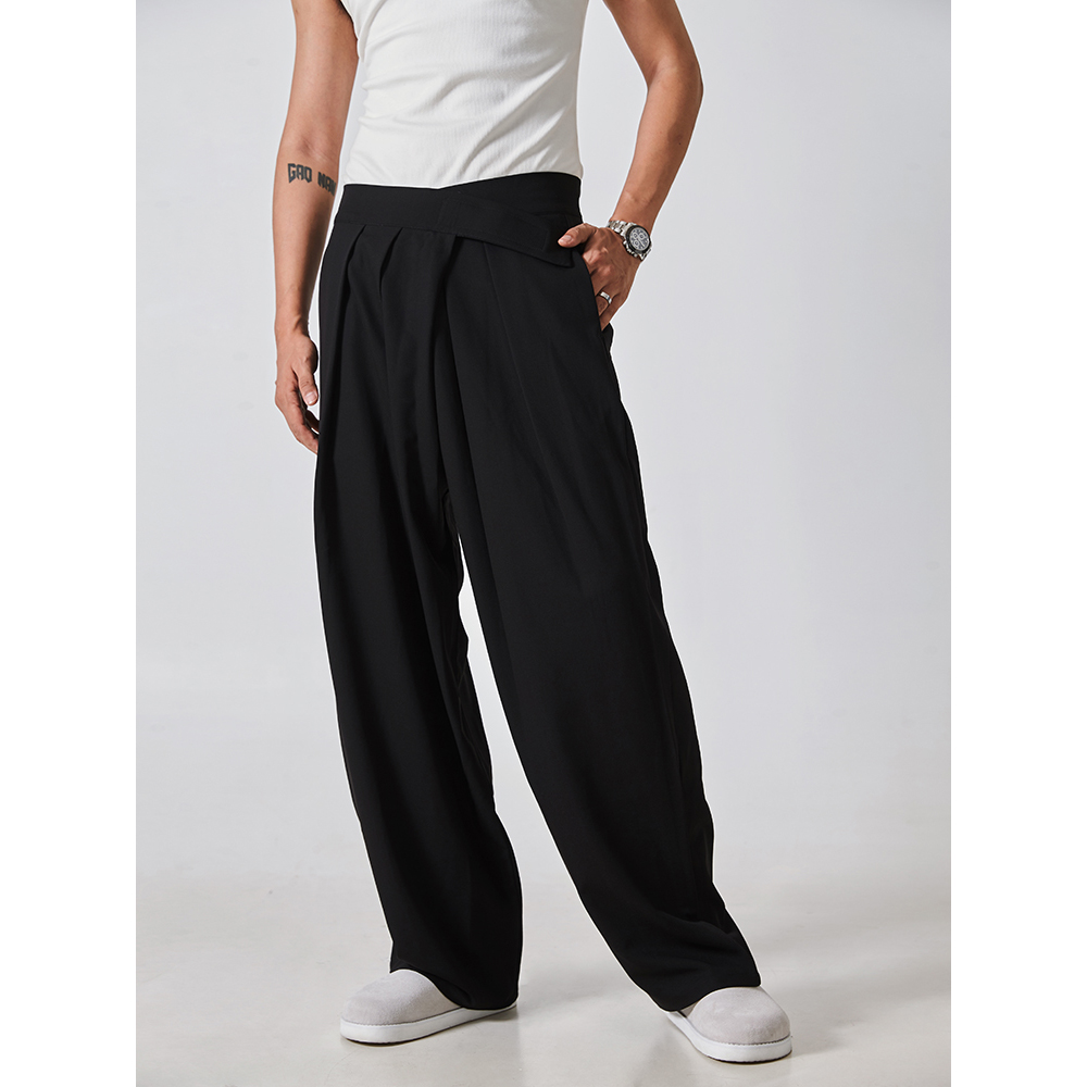 宋春江同款 新山本风小众百搭西裤新设计魔术腰封高级垂感休闲裤