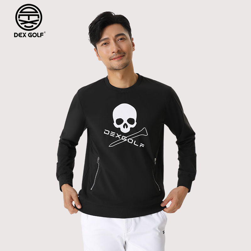 DEXGOLF高尔夫服装秋季新款7007男潮酷圆领套头卫衣时尚休闲长袖