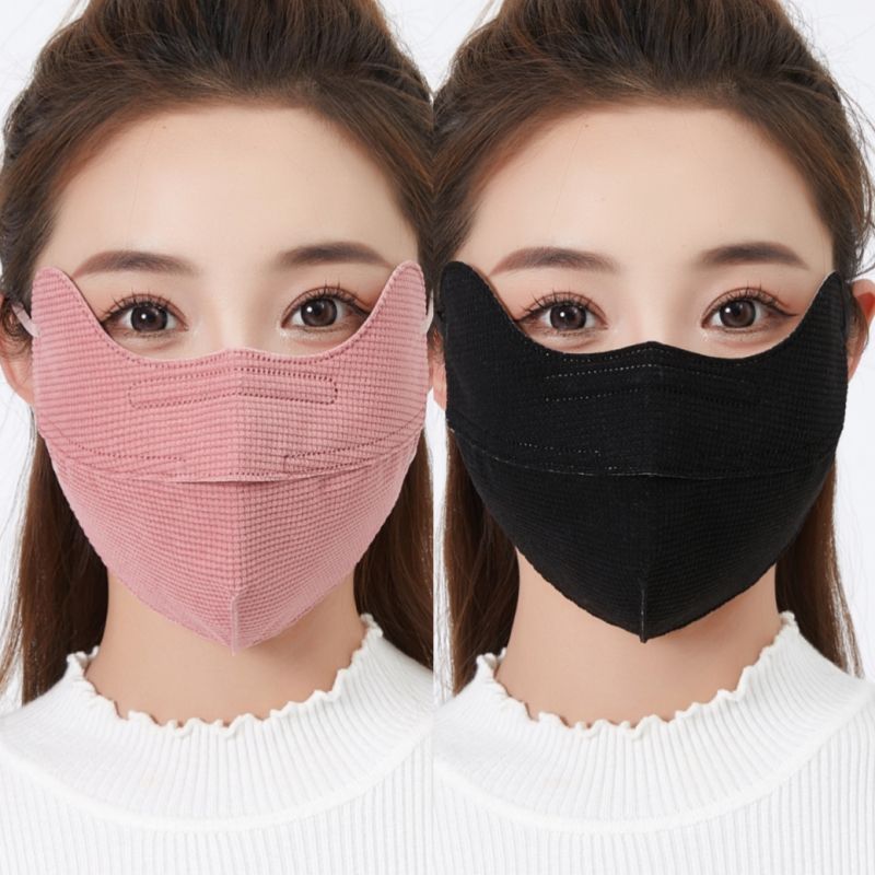 加大加厚开口防起雾口罩女冬季时尚韩版立体户外骑车防风保暖面罩