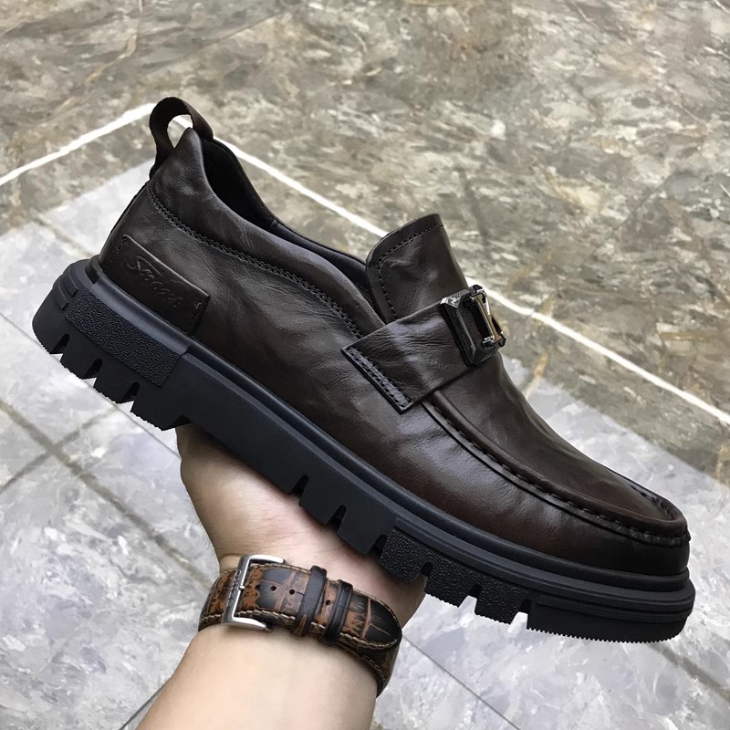 红蜻蜓牌男鞋2023新款厚底商务休闲鞋百搭一脚蹬德比鞋 230419 CL