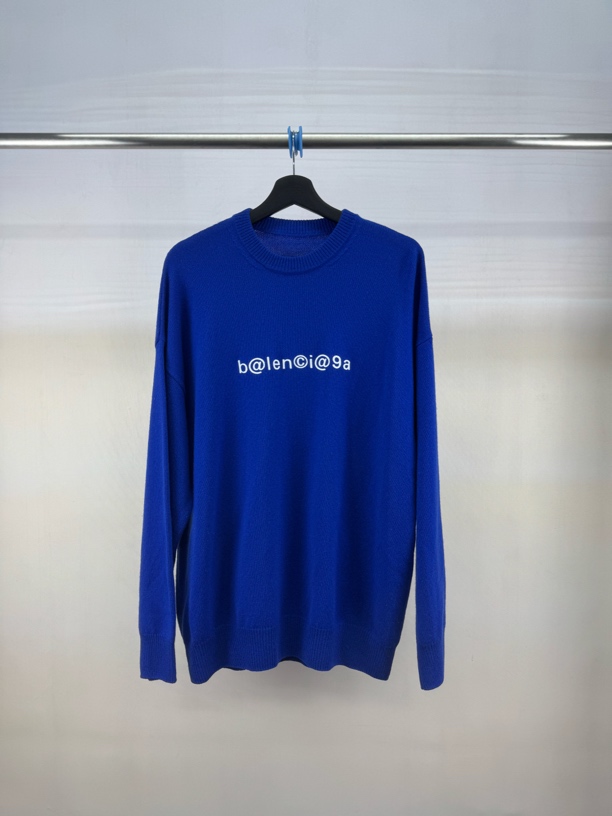 99新 Balenciaga/巴黎世家 邮箱符号毛衣/S码/98新/无领标/M1902